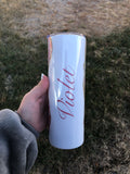 Custom Name 20 oz Printed Tumbler Pink Marble